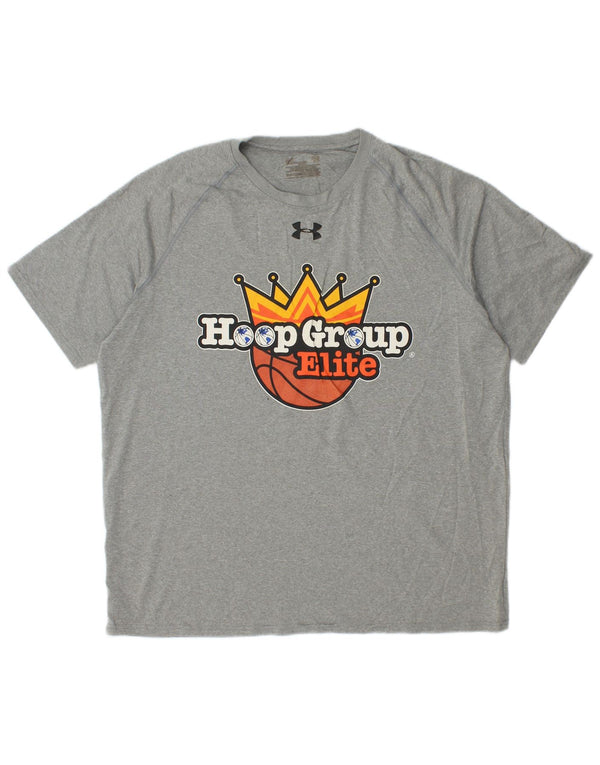 Under Armour Camiseta gráfica para hombre Top grande gris