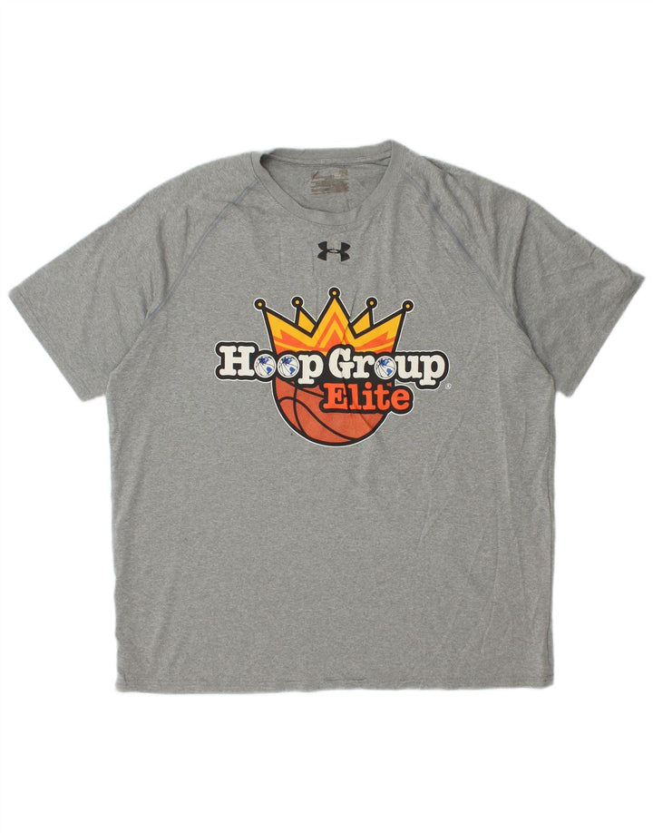 Under Armour Camiseta gráfica para hombre Top grande gris