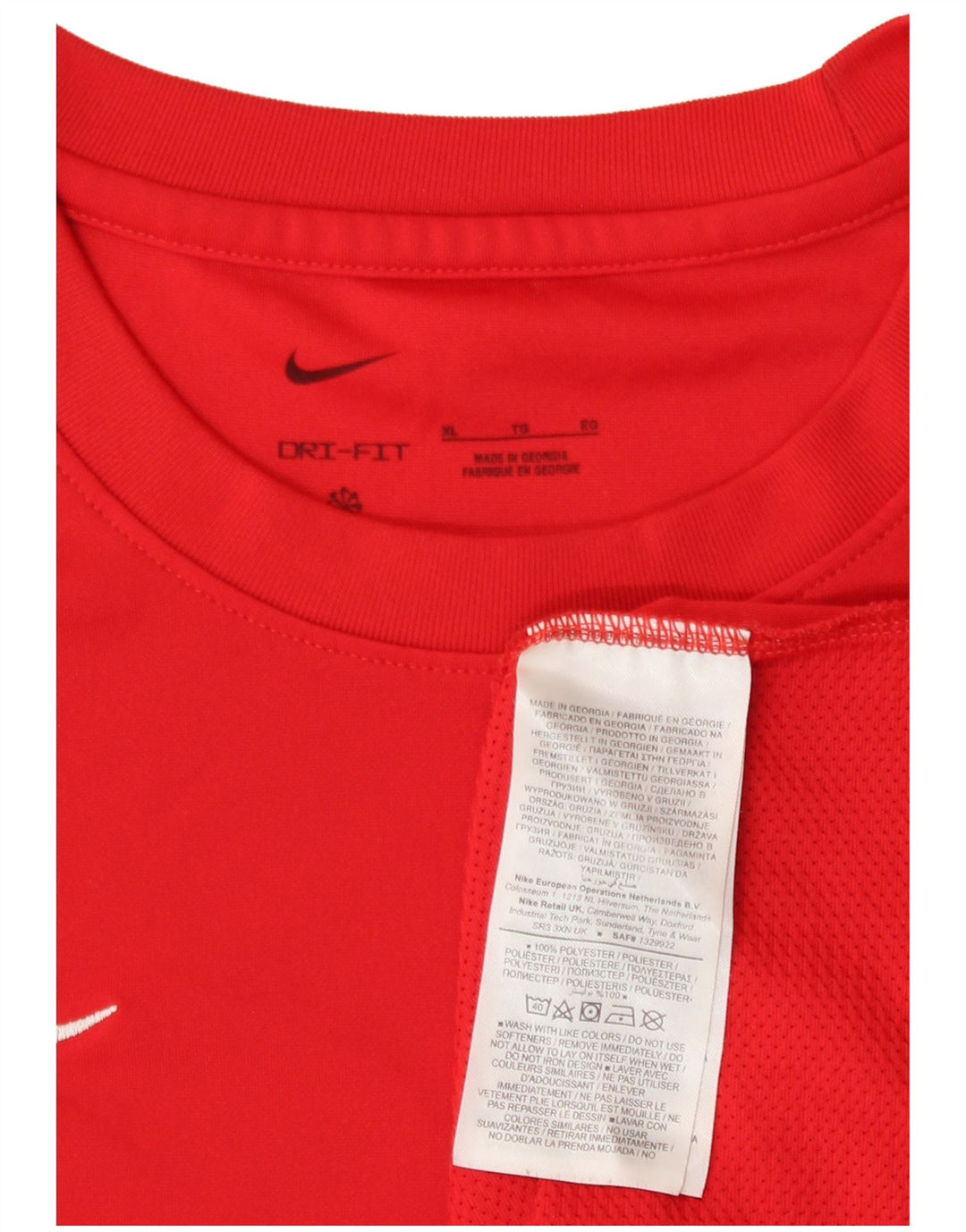 Camiseta Nike Dri Fit para hombre Top XL Poliéster rojo