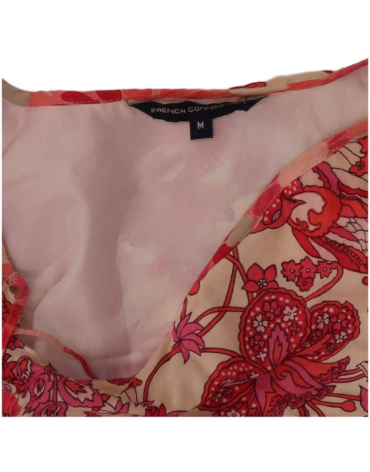 French Connection Top asimétrico para mujer UK 40 Mediano Floral multicolor