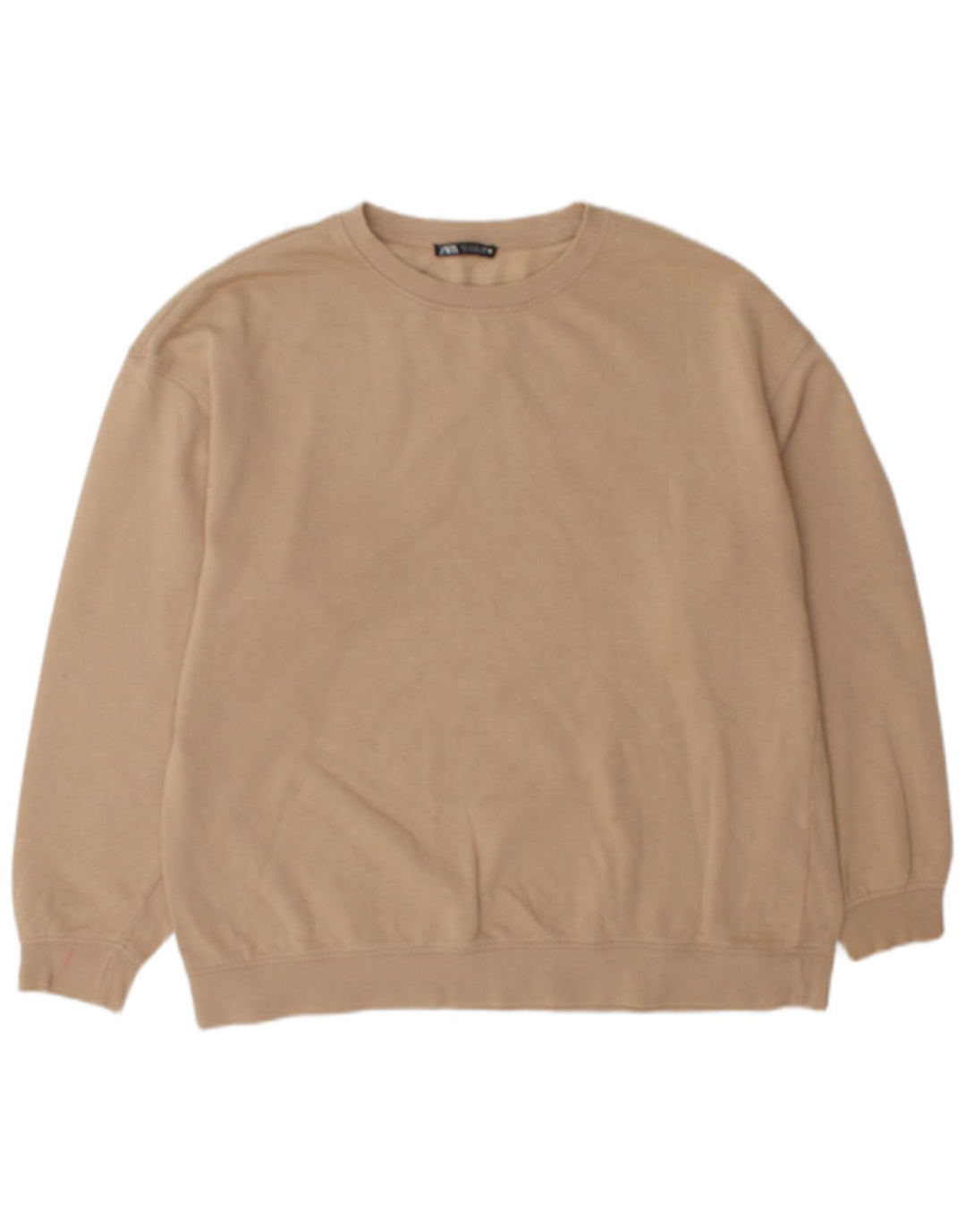 Zara Hombre Sudadera Jumper Small Beige Algodón