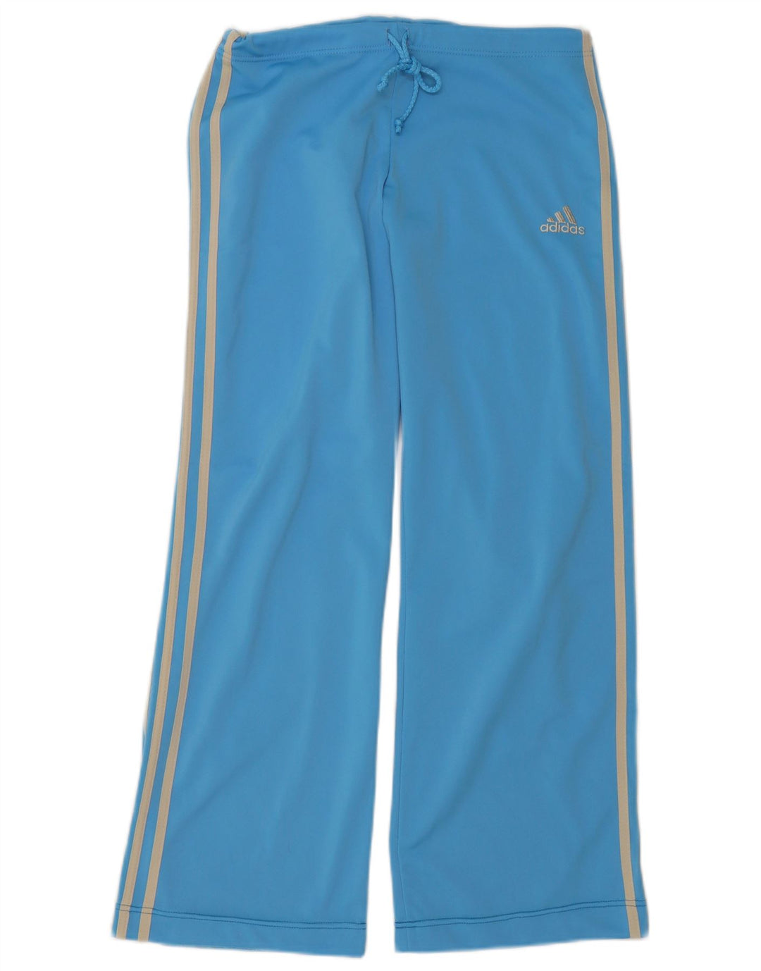 Adidas Pantalones de chándal de pierna ancha para mujer UK 44 Poliéster azul medio