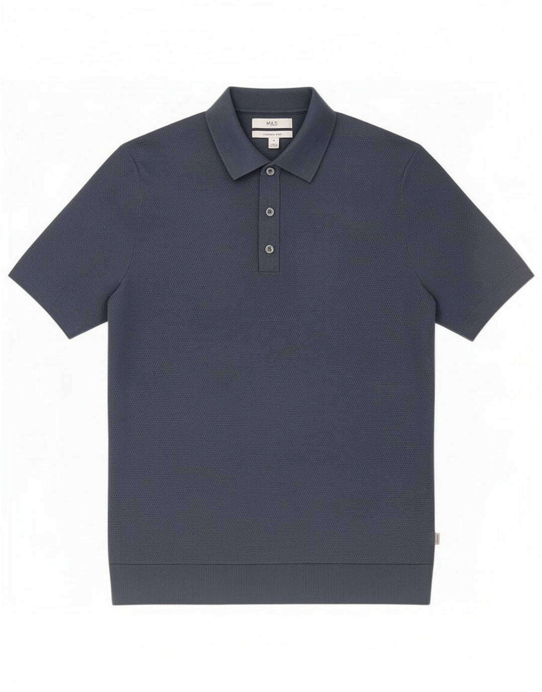Marks & Spencer Polo para hombre de algodón azul medio