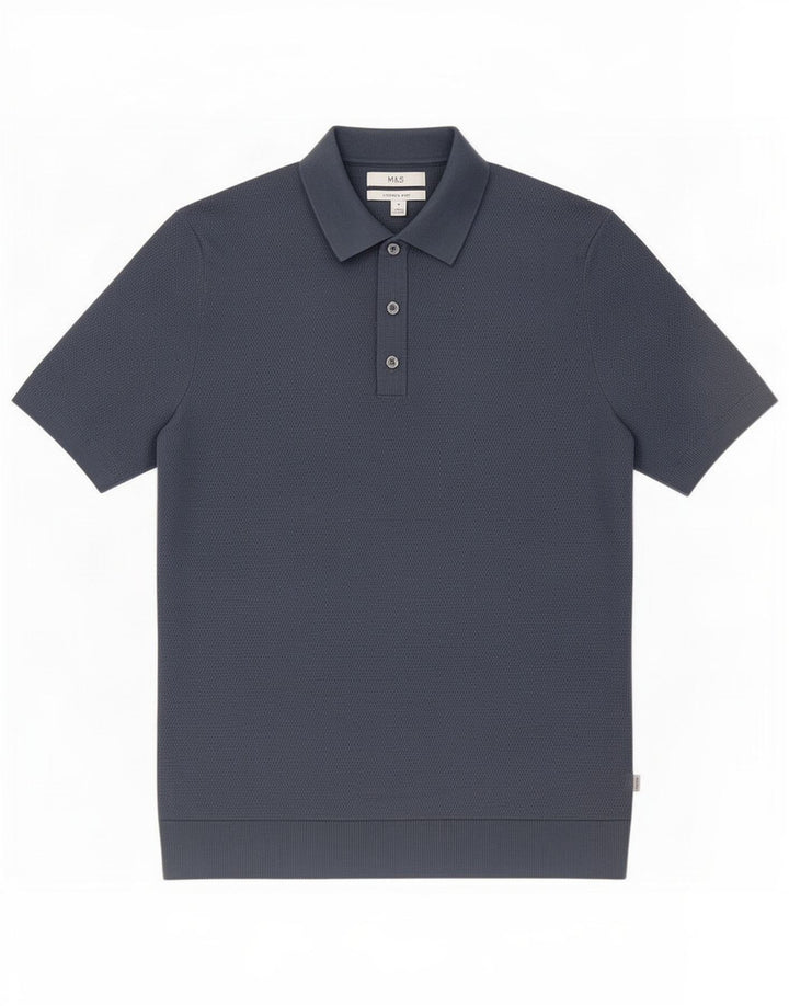 Marks & Spencer Polo para hombre de algodón azul medio