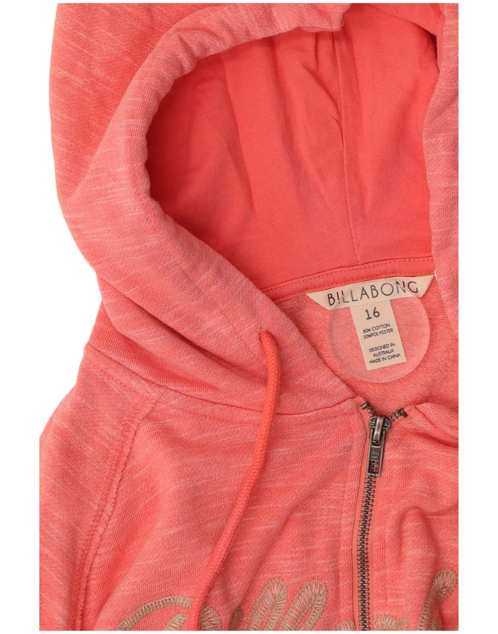 BILLABONG Suéter con capucha y cremallera extragrande para mujer Reino Unido 40 Grande con moteado rosa