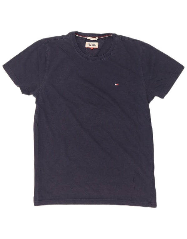 Tommy Hilfiger Camiseta gráfica para mujer Top UK 12 Medium Azul marino Algodón