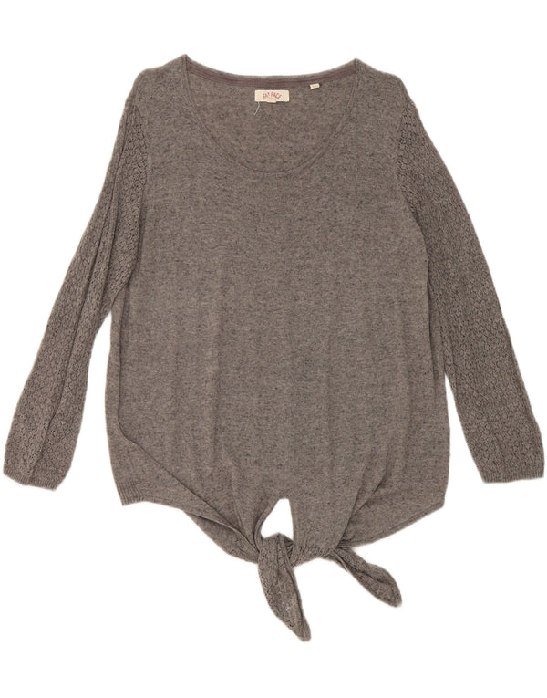 Suéter tipo jersey con cuello barco para mujer de Fat Face UK 46 Grande Gris Algodón