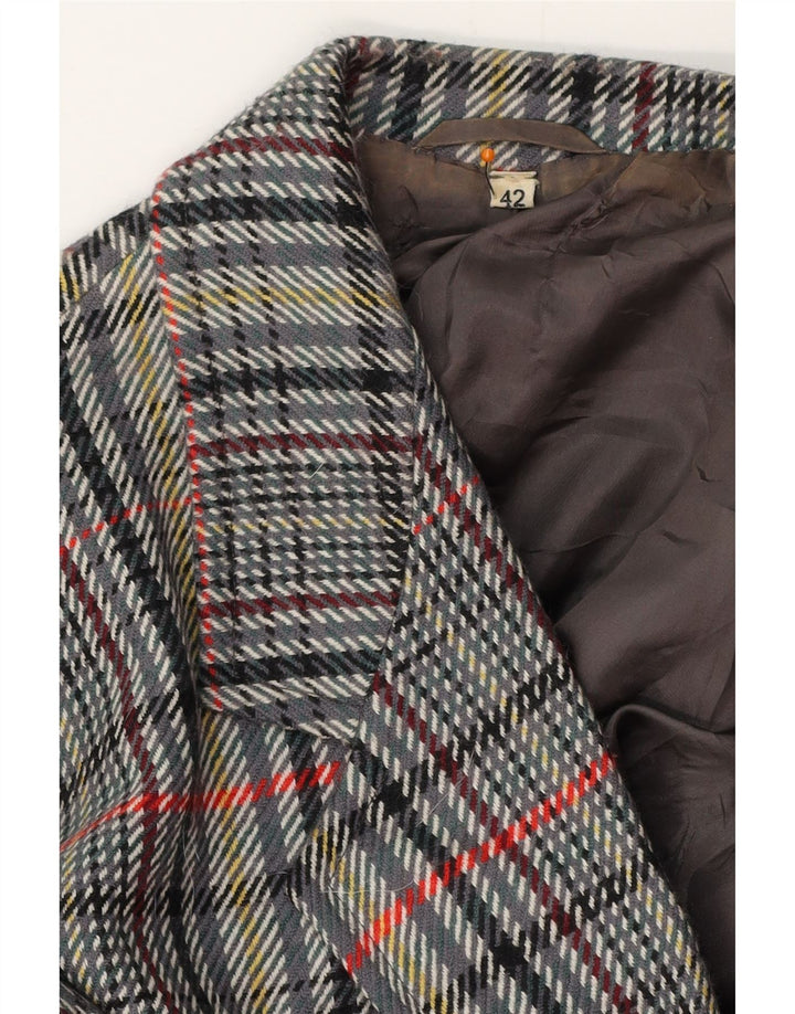 VINTAGE Conjunto de falda de 2 piezas para mujer IT 42 Medium W30 Grey Check