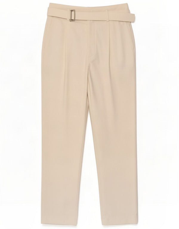 Pantalones chinos rectos para mujer Reiss UK 8 Small W30 L30 Off White Poliéster