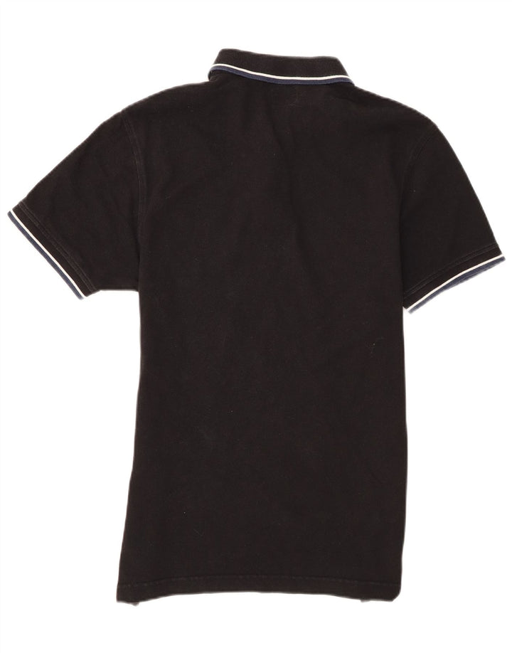 Levi's Polo para hombre pequeño de algodón negro