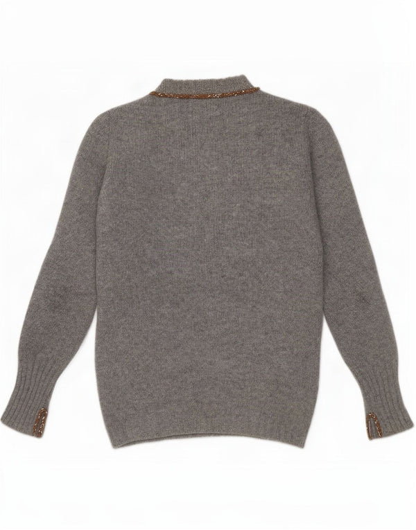 Liapull Jersey de cuello redondo para mujer IT 40 Small Grey Cashmere