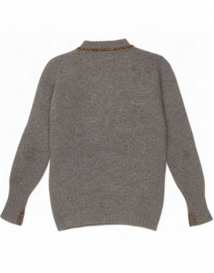Liapull Jersey de cuello redondo para mujer IT 40 Small Grey Cashmere