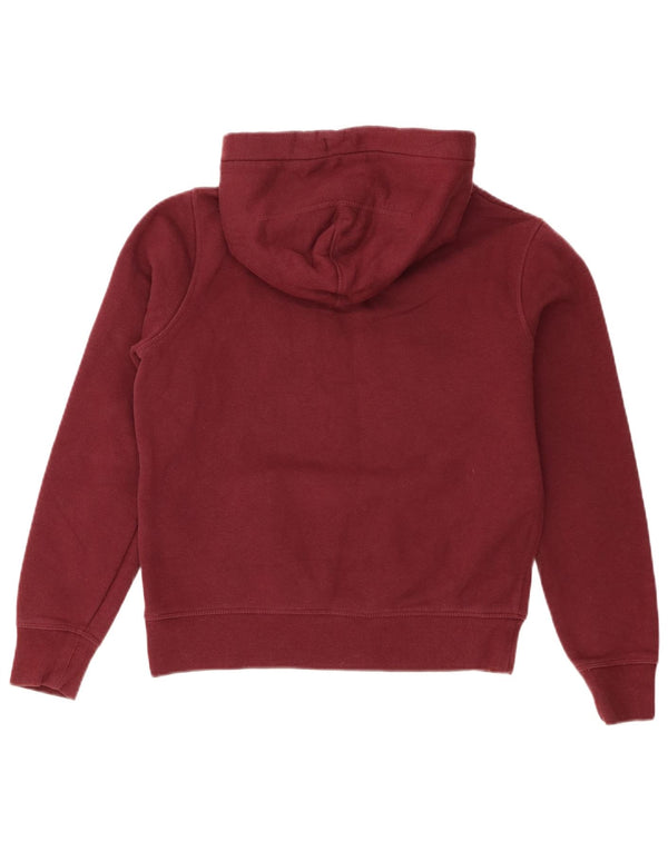 Jack Wills Jersey con capucha de gran tamaño para mujer con gráfico UK 10 Small Borgoña