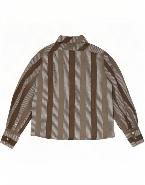 Camisa tipo jersey para mujer Tru EU 46 XL Poliéster a rayas marrón