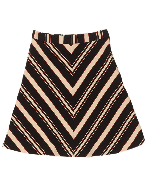 Zara Mujer Falda Acampanada Pequeña W28 Rayas Negras