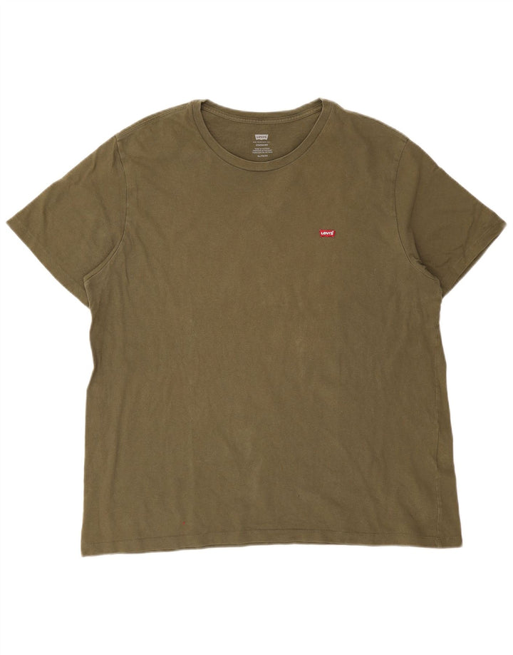 Levi's Camiseta estándar para hombre Top XL Caqui Algodón