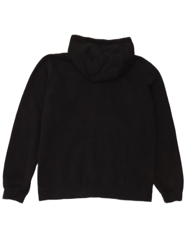 NIKE Sudadera con capucha para hombre, talla grande, algodón negro