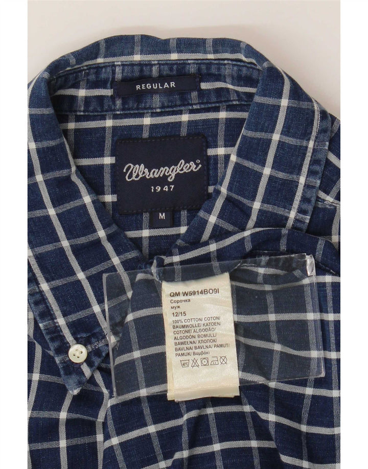 Wrangler Camisa Regular Fit De Algodón A Cuadros Azul Marino Medio Para Hombre