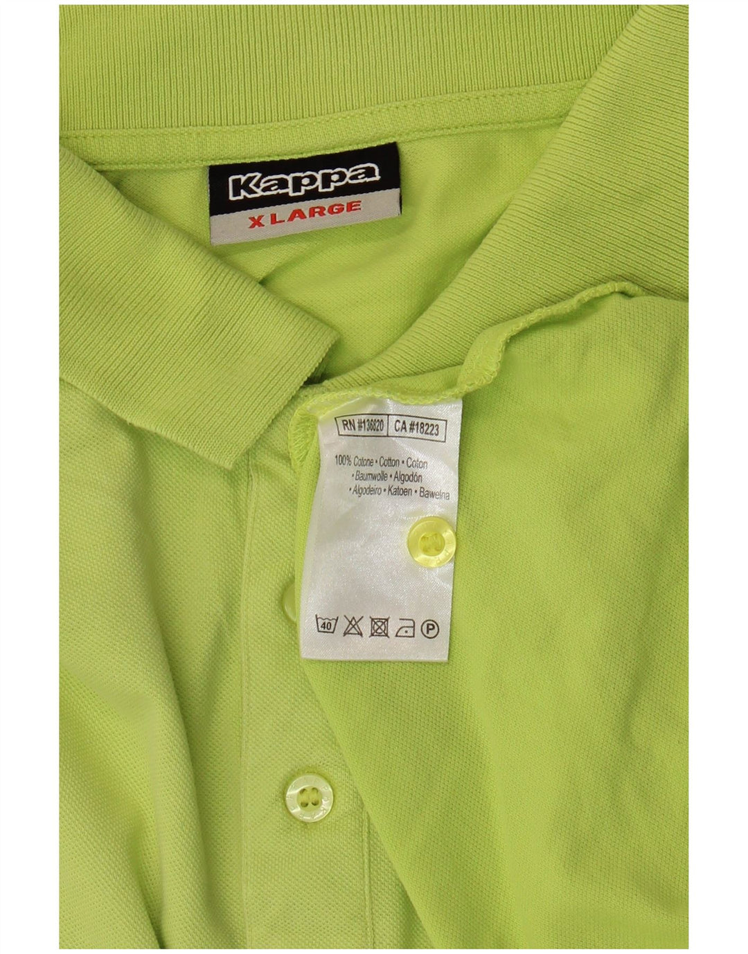 Kappa Polo Hombre XL Algodón Verde