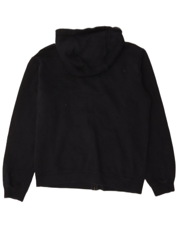 Nike Sudadera con capucha y cremallera gráfica para hombre, algodón negro mediano