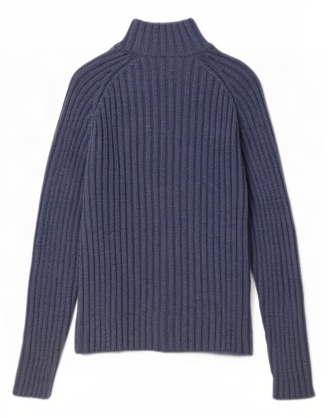 Lacoste Suéter tipo cárdigan de ajuste regular para mujer Talla 38 Lana azul medio