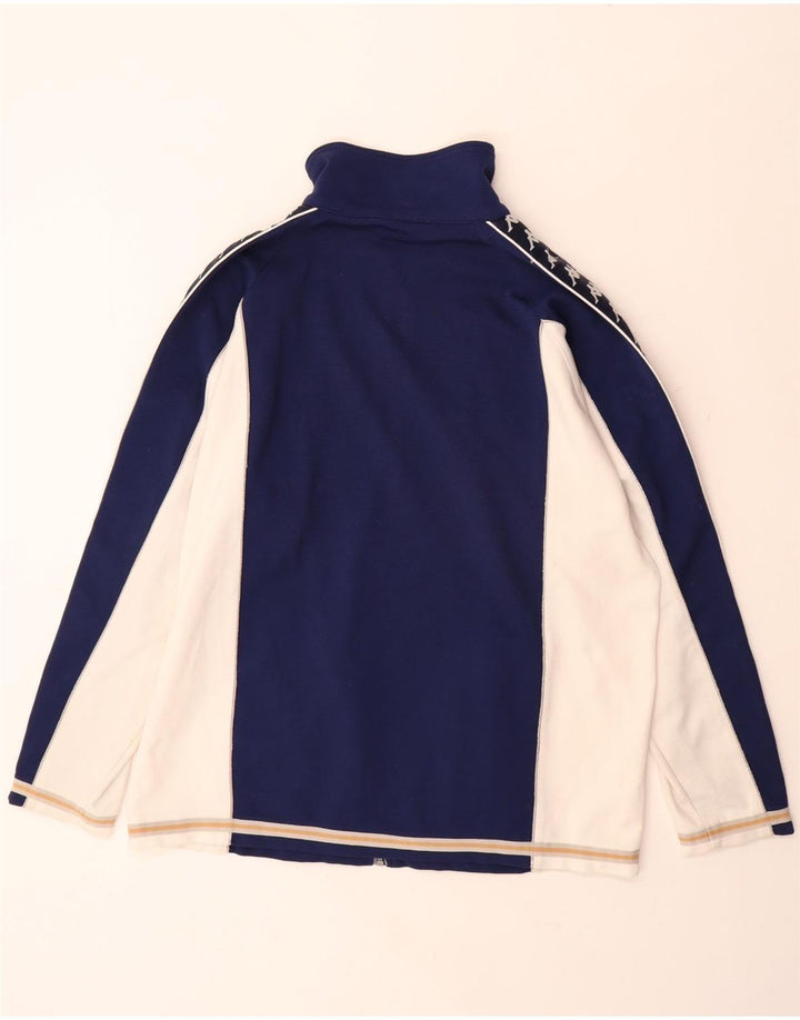 KAPPA Mens Graphic Chándal Top Chaqueta XL Azul Marino Colorblock Poliéster