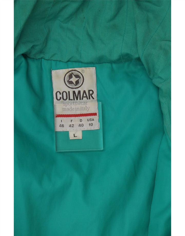 COLMAR Womens Ski Jumpsuit UK 16 Large Green Vintage Colmar and Second-Hand Colmar from Messina Hembry 