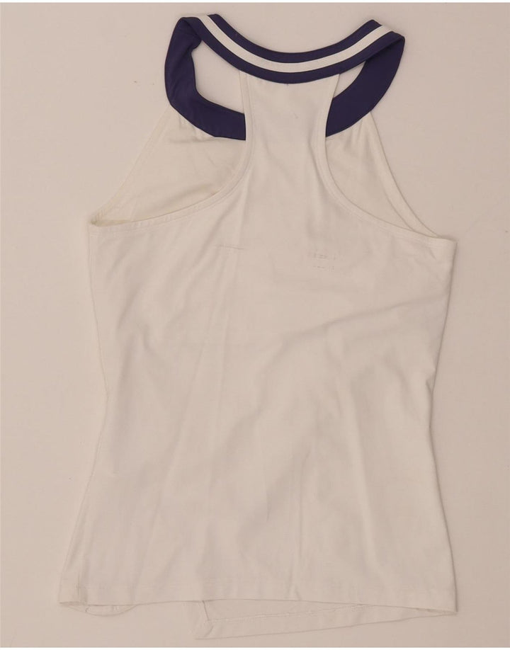 Sergio Tacchini Camiseta sin mangas para mujer UK 4 XS Nylon blanco