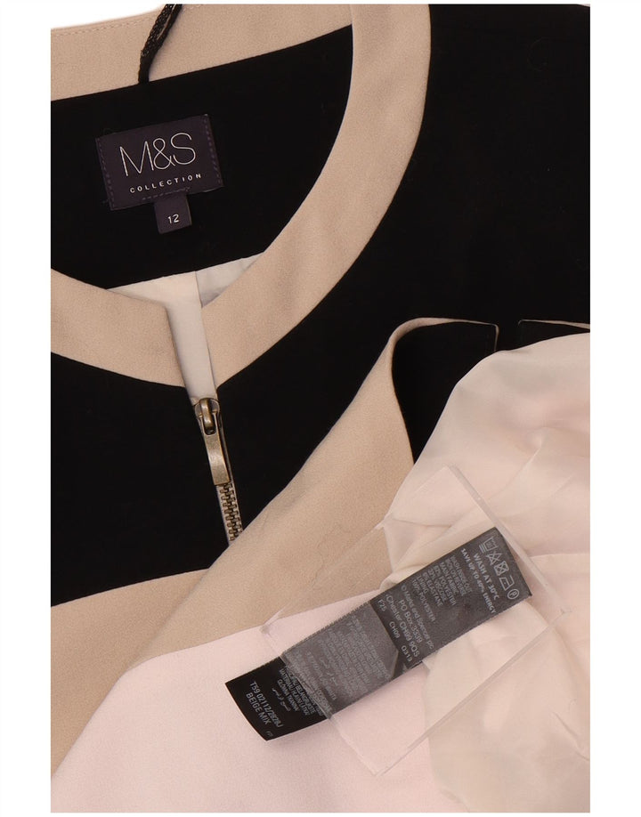 Marks & Spencer Chaqueta Bomber para Mujer UK 40 Medio Beige Colorblock