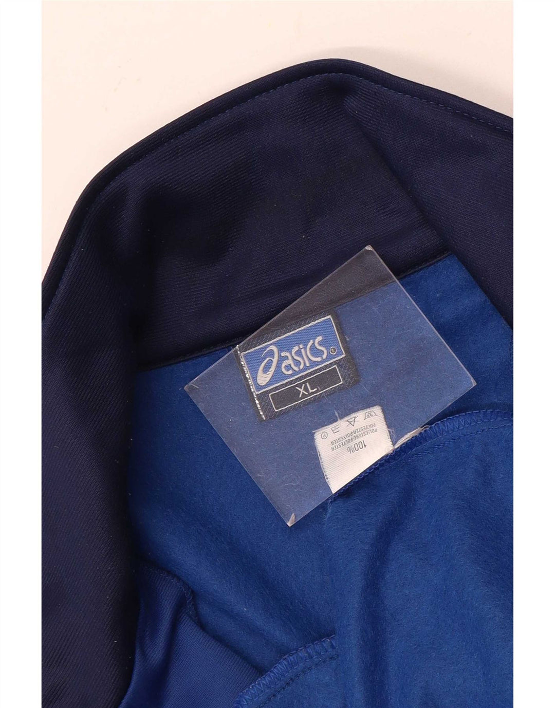 Asics Hombre Graphic Chándal Top Jacket XL Azul Colorblock Poliéster