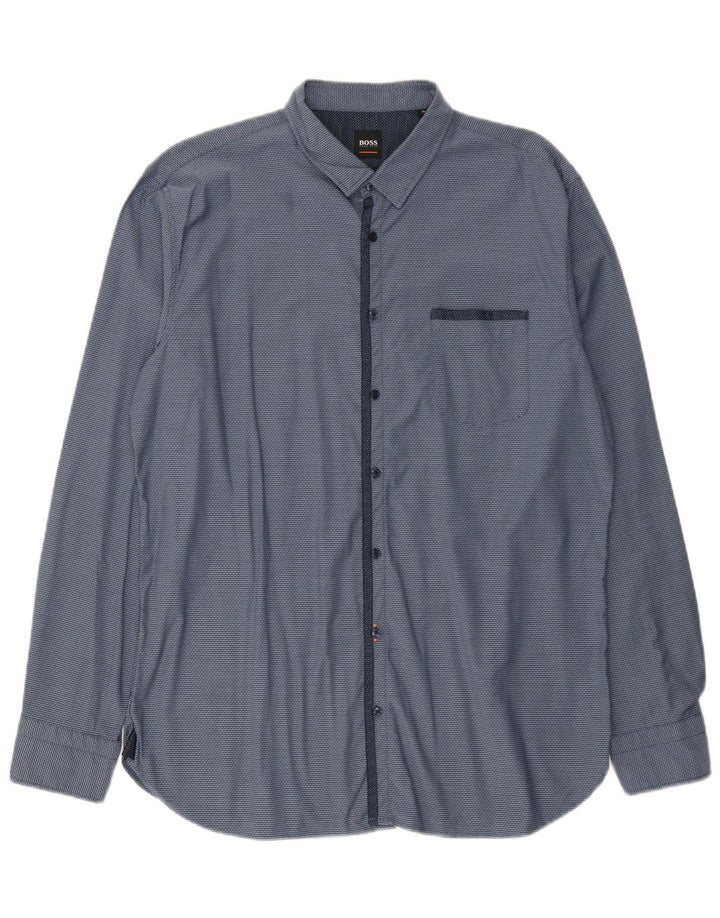 Camisa Hugo Boss Hombre XL Manchas Azules
