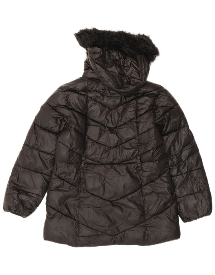 MICHAEL KORS Chaqueta Acolchada con Capucha Niña 7-8 Años Negro Poliéster