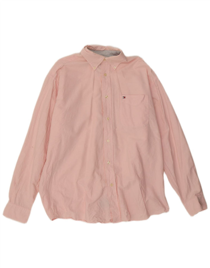 Camisa Tommy Hilfiger Hombre Algodón Rosa Medio