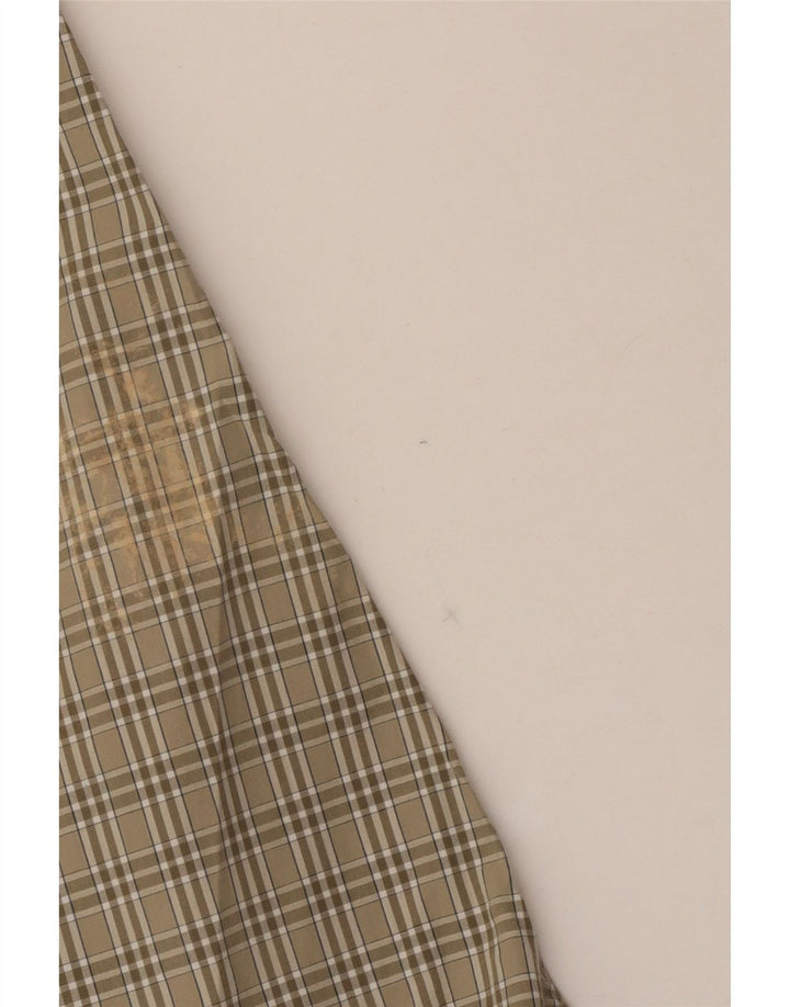 EDDIE BAUER Camisa alta para hombre Algodón a cuadros caqui grande