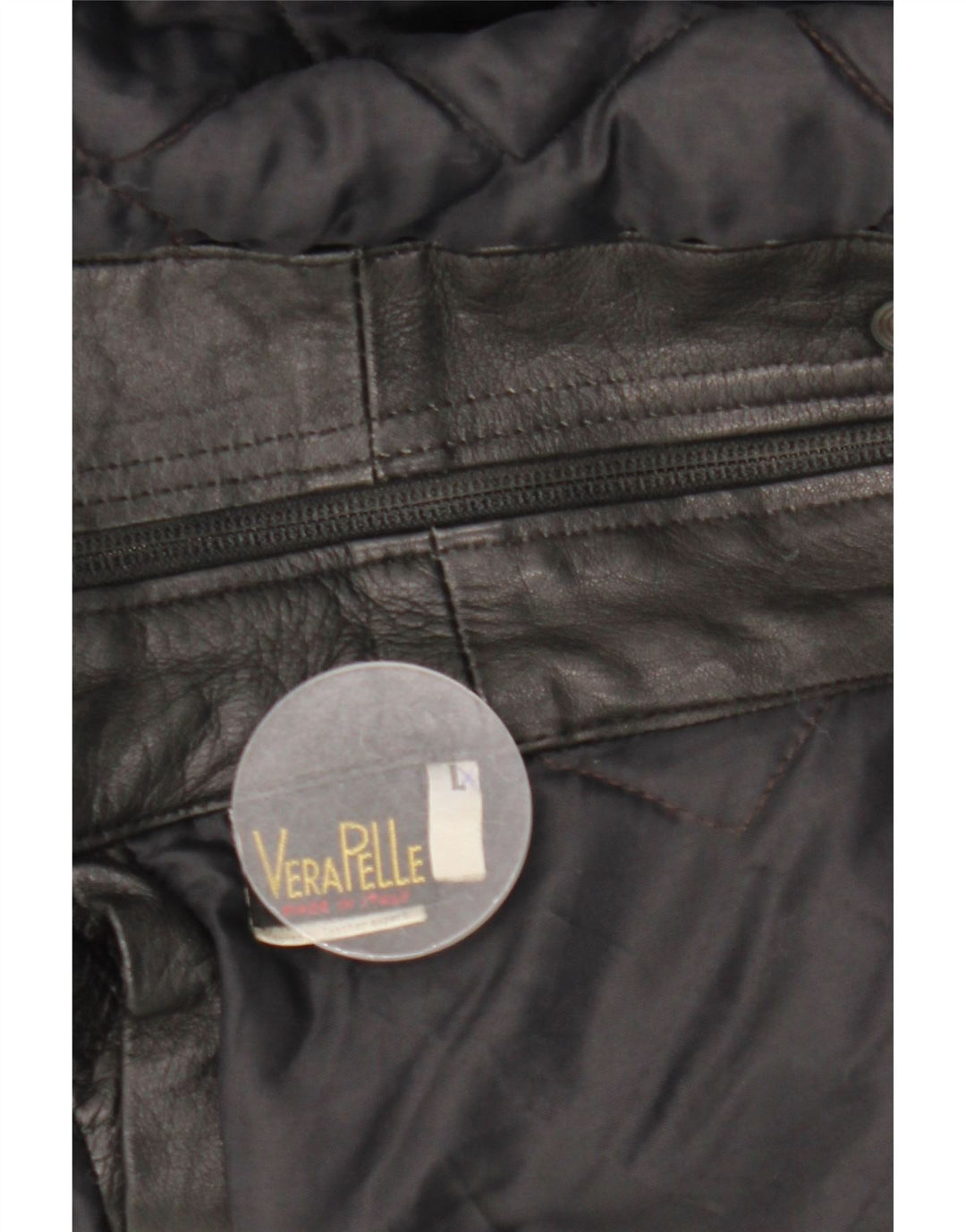 Vintage chaqueta de cuero para hombre Reino Unido 40 cuero negro grande