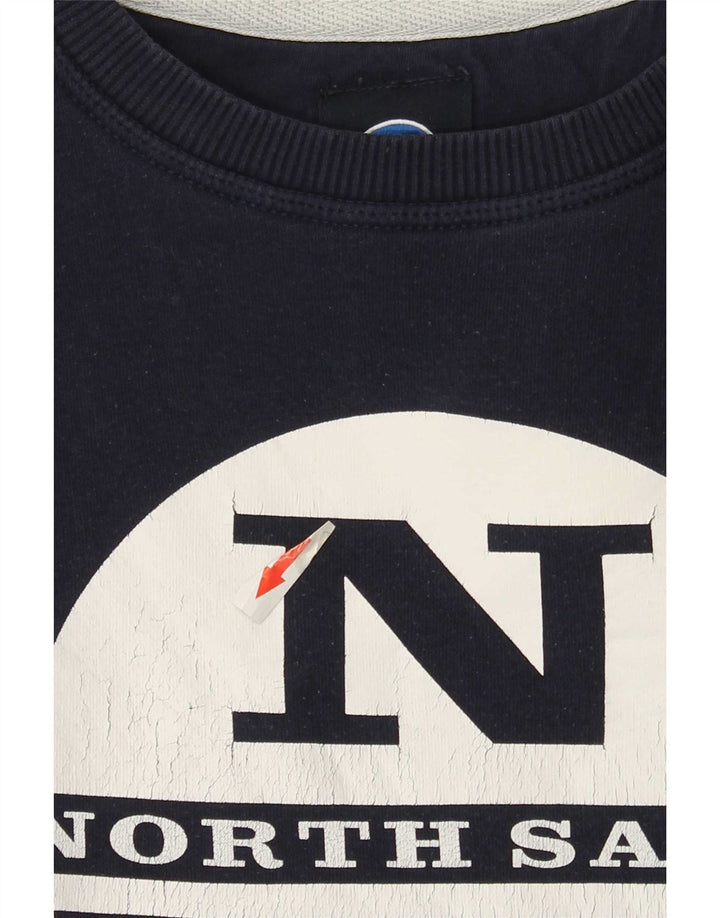 North Sails Hombre Sudadera Gráfica Jersey Pequeño Algodón Azul Marino