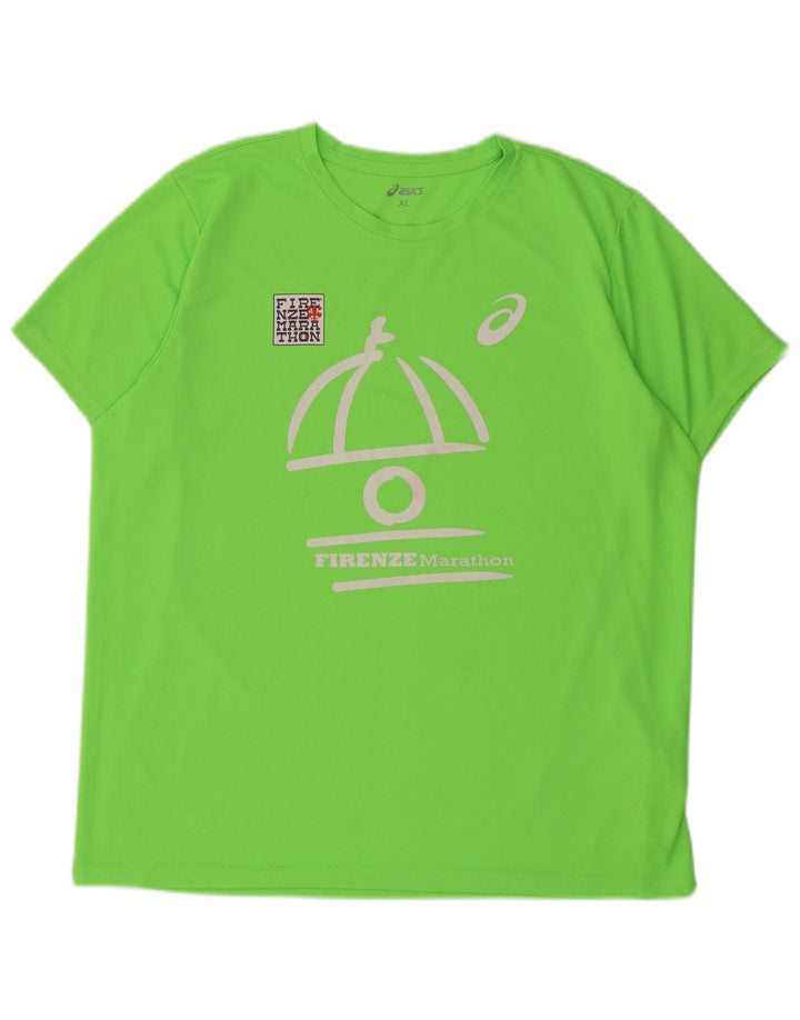 Asics Camiseta Gráfica Hombre Top XL Poliéster Verde