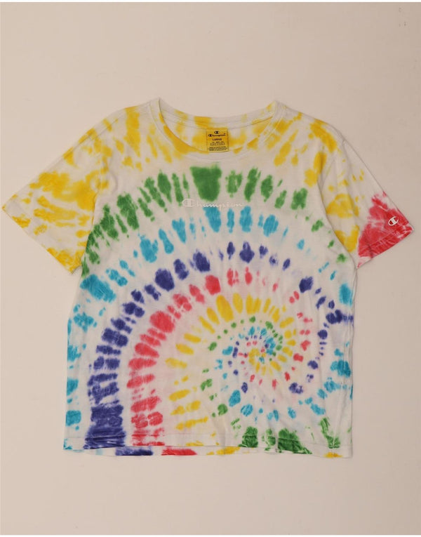 CHAMPION Camiseta para mujer Top UK 40 Grande Multicolor Tie Dye Algodón