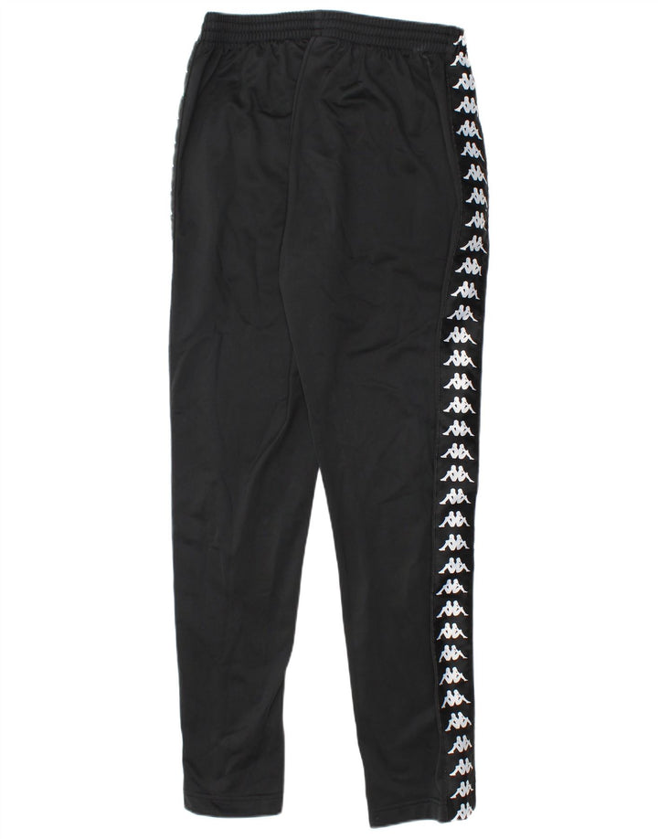 Kappa Pantalones de chándal con gráfico para niños 13-14 años Grande Negro Poliéster