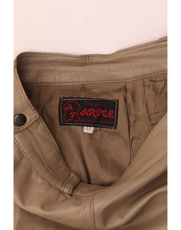 Falda de cuero Arpel para mujer IT 44 Medium W28 Beige