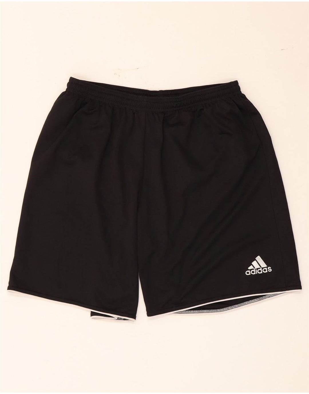 Adidas - Pantalones cortos deportivos para hombre, talla grande, poliéster negro