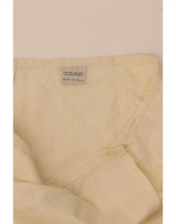 Benetton Minifalda Cruzada IT 44 Medium W28 Algodón Beige