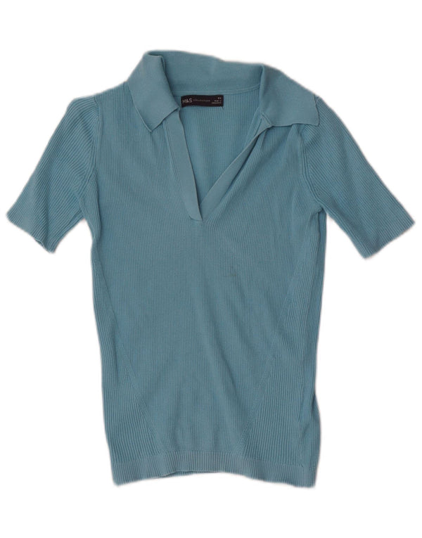 Marks & Spencer Polo para mujer UK 4 XS Algodón azul