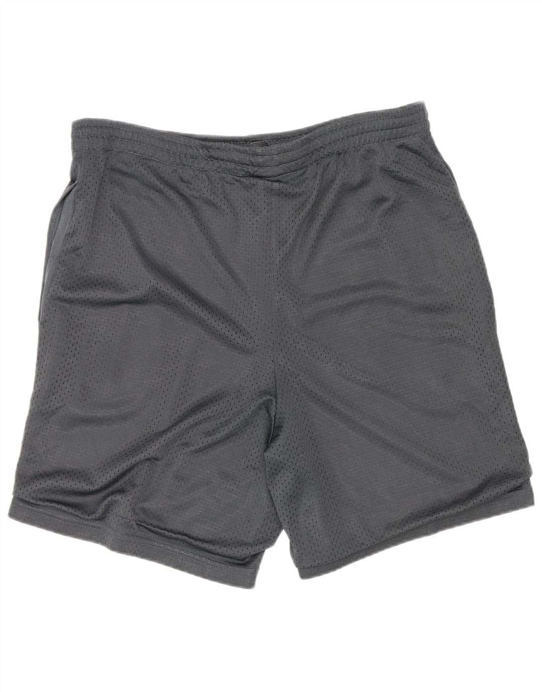 Starter Pantalones cortos deportivos con estampado gráfico para hombre, talla pequeña, deportivos de poliéster gris