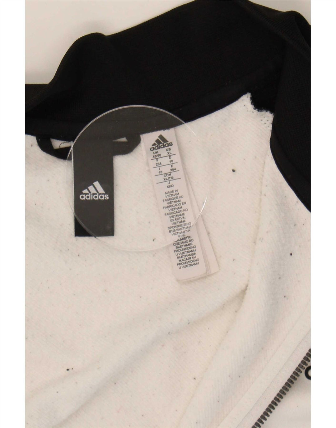 Adidas - Chaqueta de chándal para hombre, talla 48/50, color blanco, poliéster