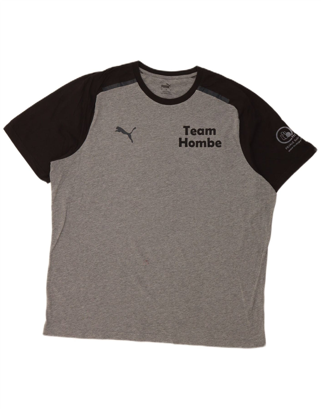 PUMA Camiseta gráfica para hombre Top XL Gris Colorblock