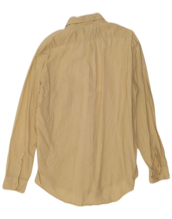 Camisa Hombre Trussardi Jeans Large Lino Amarillo