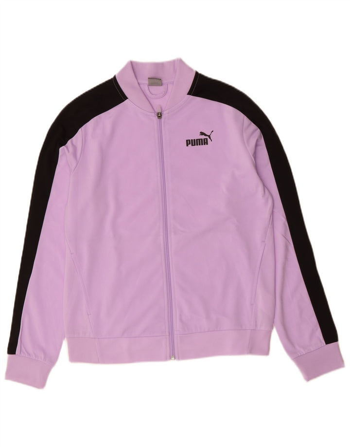Puma Chaqueta de chándal extragrande para mujer UK 10 Small Purple Colourblock