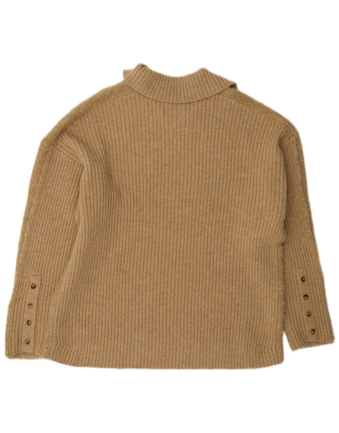 Indi & Cold Suéter tipo jersey con cuello tipo polo para mujer UK 44 Lana beige mediana