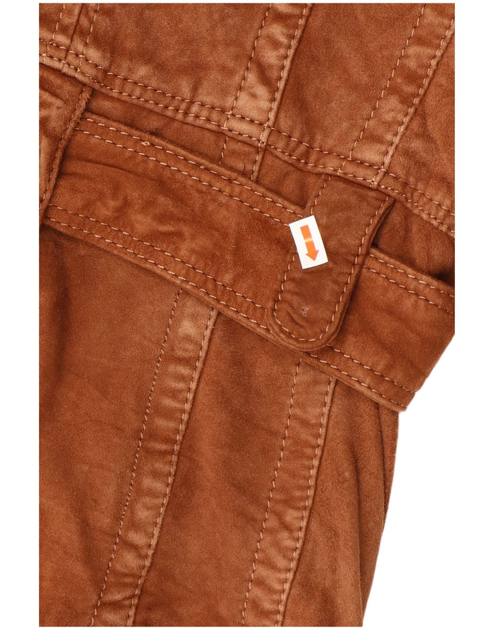 EDC Chaqueta de ante para mujer UK 14 Cuero marrón medio